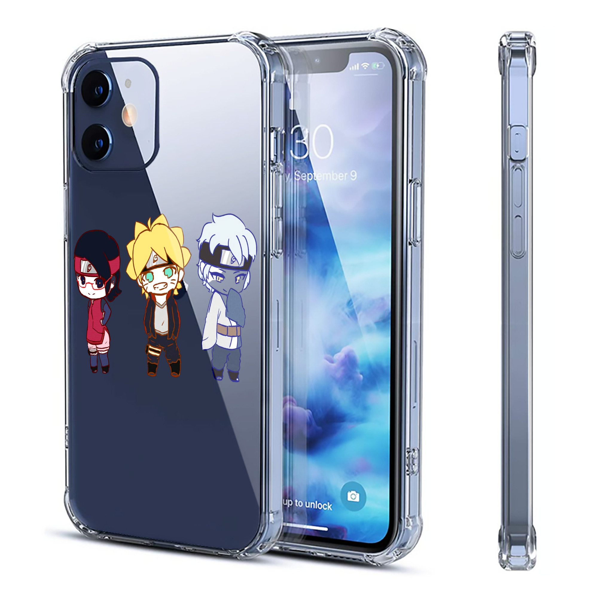 （画像用） NARUTO -ナルト- うずまき ボルト Uzumaki Boruto 【iPhone 12シリーズ対応】透明スマホケース（クリアソフトケース）